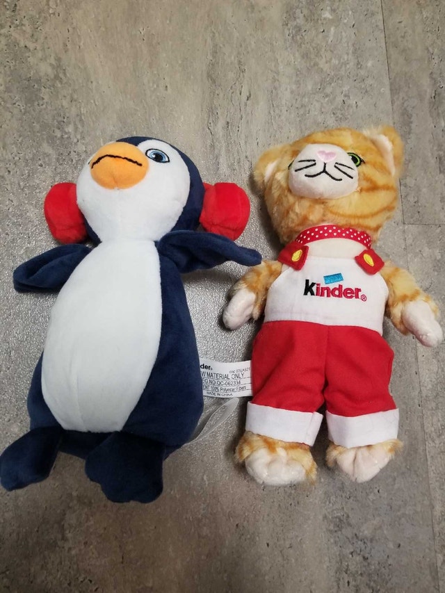 Kinder Surprise Stuffed Animals Cat Penguin - photo 2