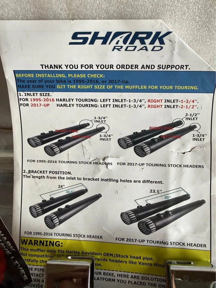 36” Fishtail Exhaust- slip on’s , for a bagger - photo 5