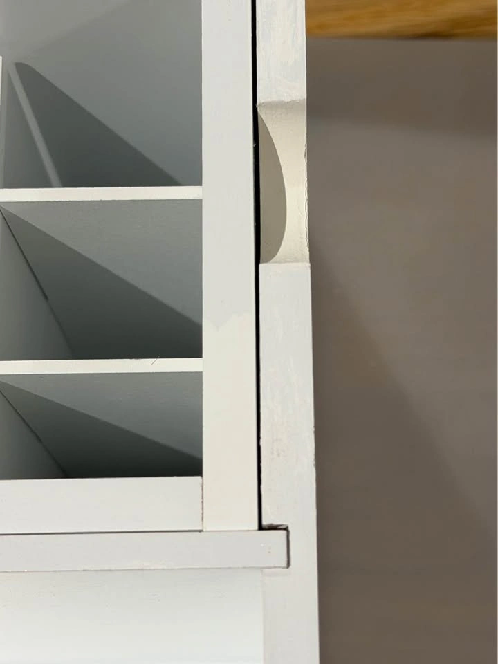 White Wooden Desk Organizer with Drawers - photo 5