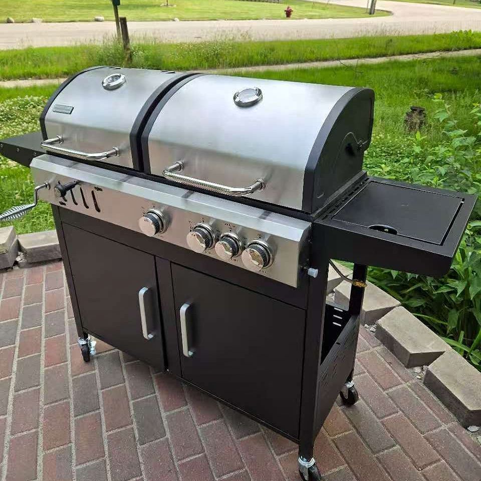 Brand new Propane Gas and Charcoal Grill Combo with Side Burner - photo 3