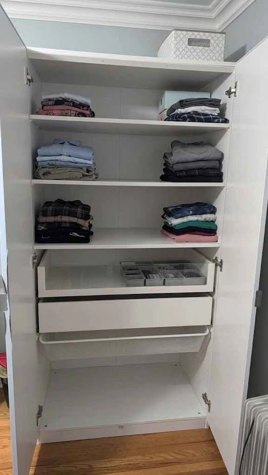 IKEA PAX Wardrobe with Mirror Door & Drawers (White / 100x58x201 - photo 2