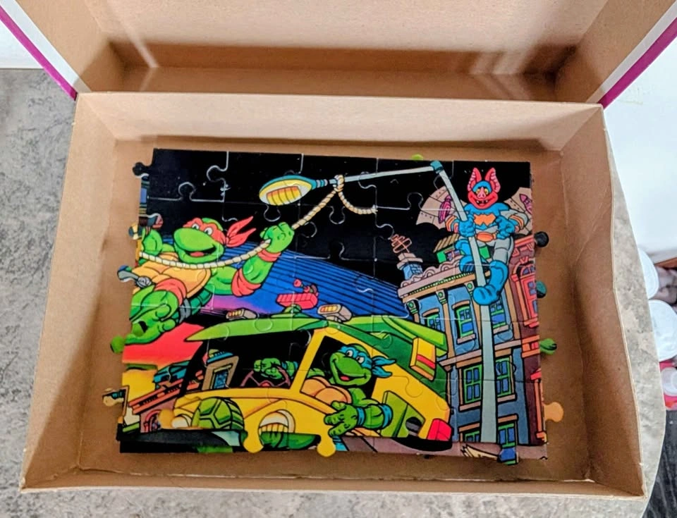 Vintage 1989 TMNT Pizza Time 100 Piece Jigsaw Puzzle - photo 2