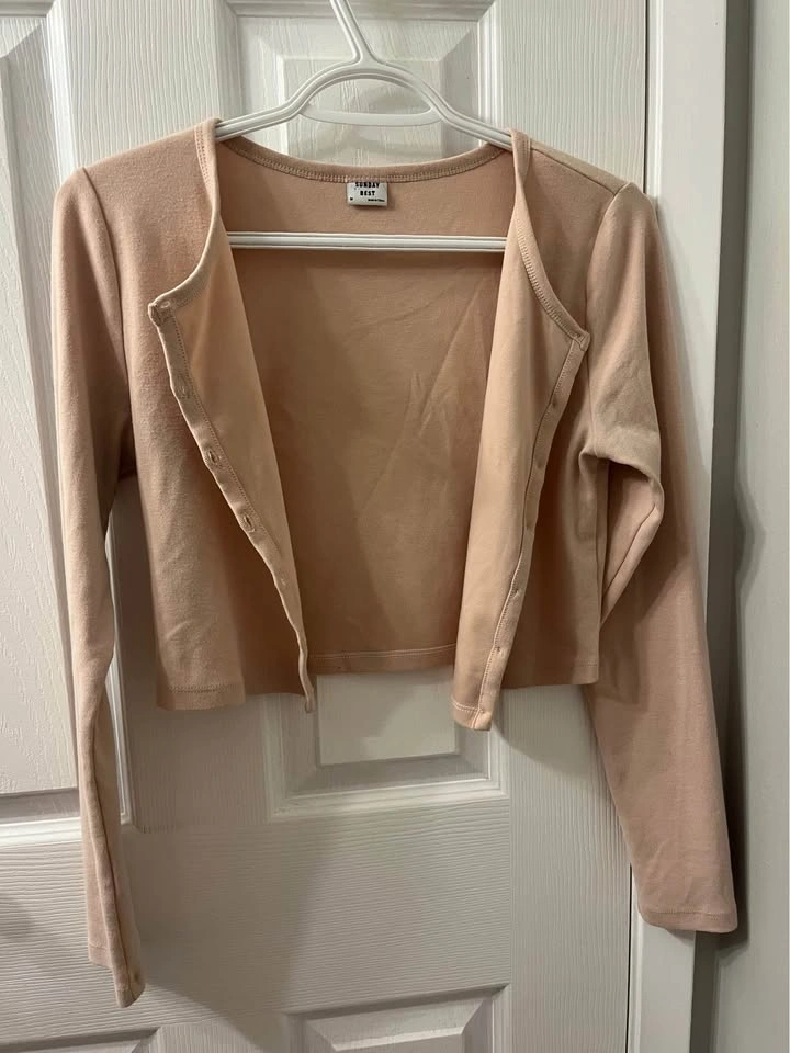 Sunday Best Aritzia Pink Cropped Cardigan Size M - photo 3