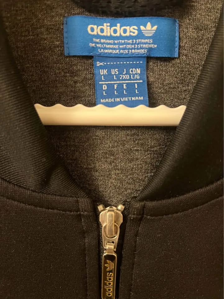 Adidas Black Sweatshirt Jacket Vintage image indicator(2)