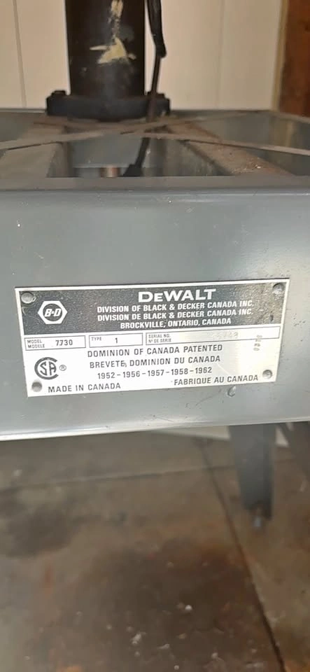 DEWALT 7730 Radial Arm Saw Powershop