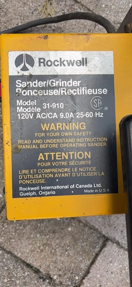 Rockwell Sander/Grinder Model 31-910 - photo 2