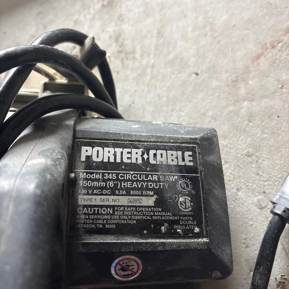 Porter Cable Saw Boss 6 Circular Saw Model 345 Heavy Duty - photo 2
