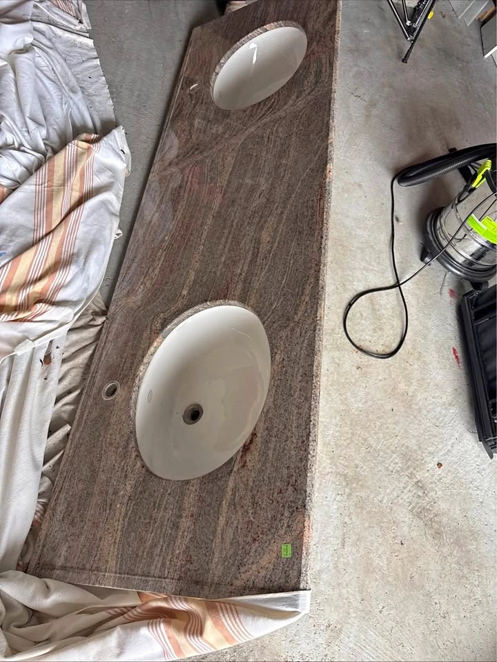 Marble dual sink