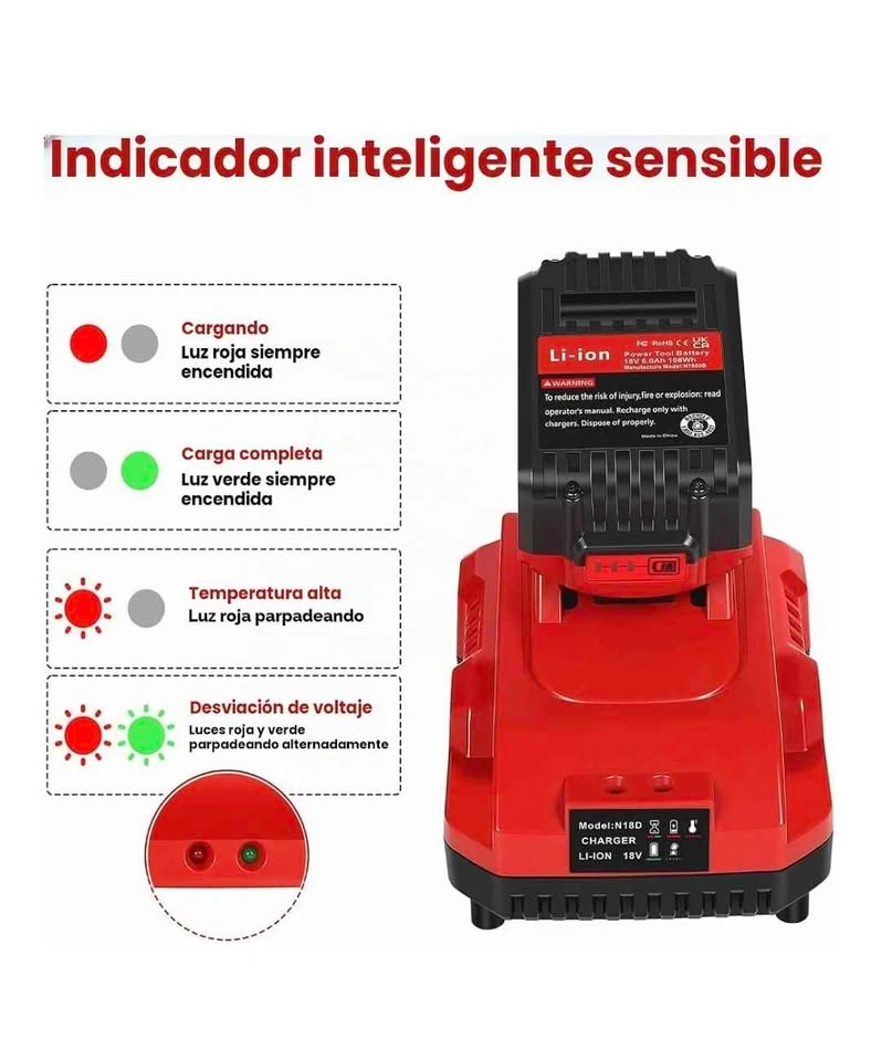 Fast battery charging station compatible with Milwaukee M18 - photo 3