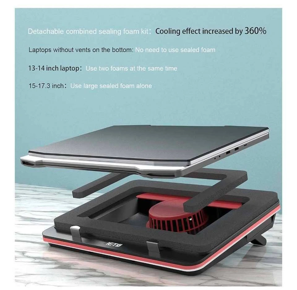 IETS GT500 Powerful RGB Laptop Cooling Fan (5000 RPM) - photo 2