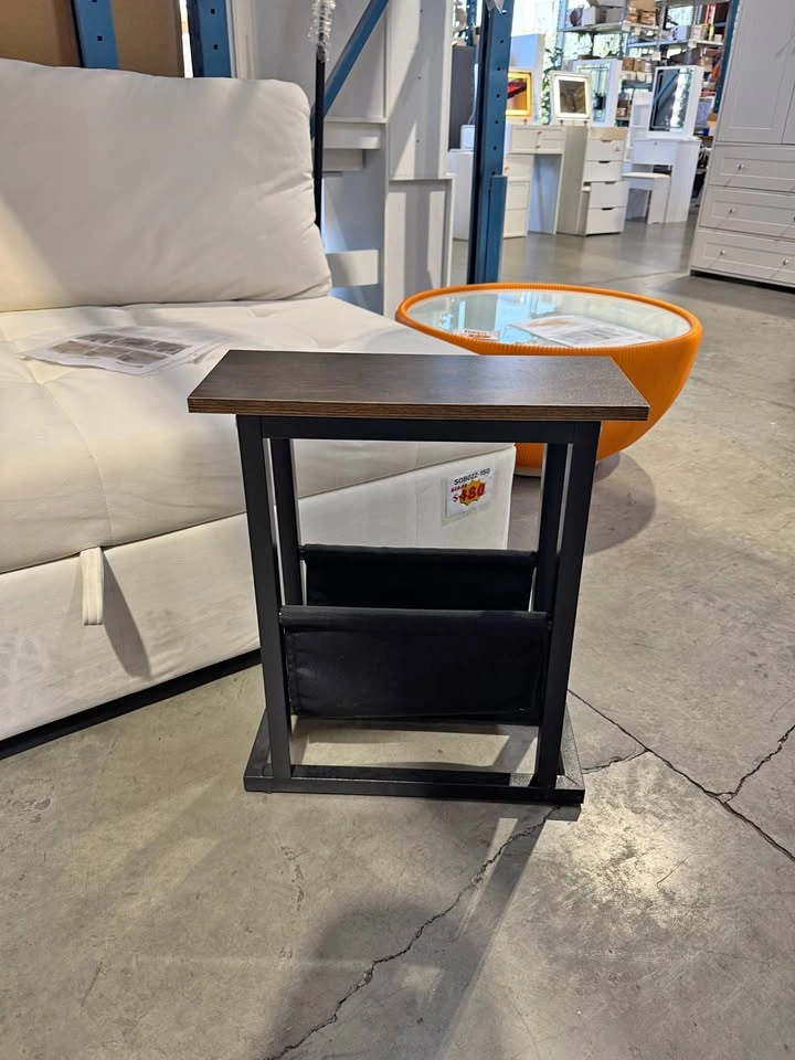 C5323 EDB043 Narrow Side Table with Fabric Storage Bag $43