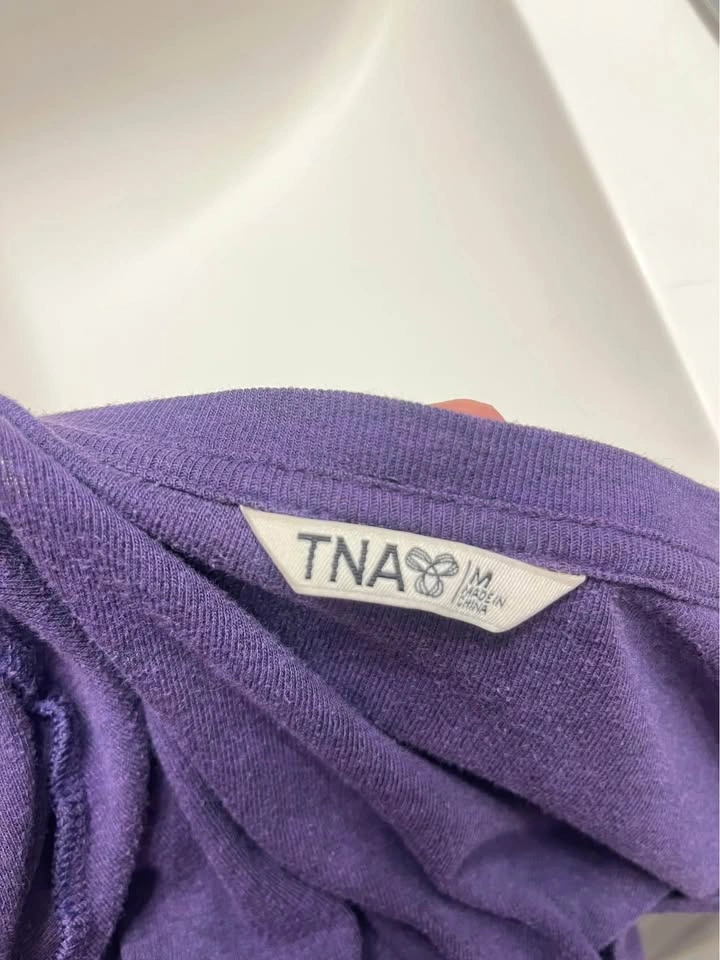 TNA Purple Long Sleeve V-Neck Top – Women’s Size M - photo 3