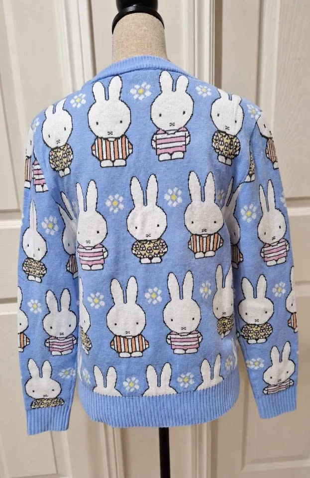Aeropostale x Miffy Pastel Blue Bunny Graphic Knit Sweater - photo 5