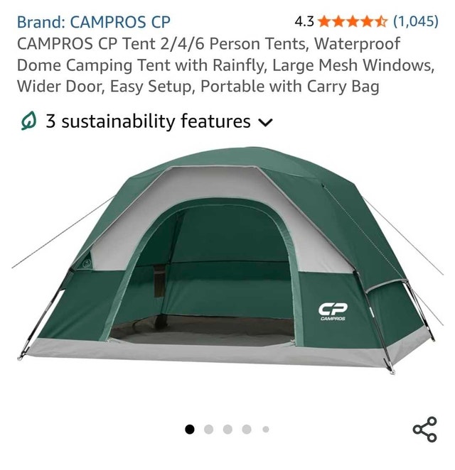 CAMPROS CP 4 Person Dome Tent