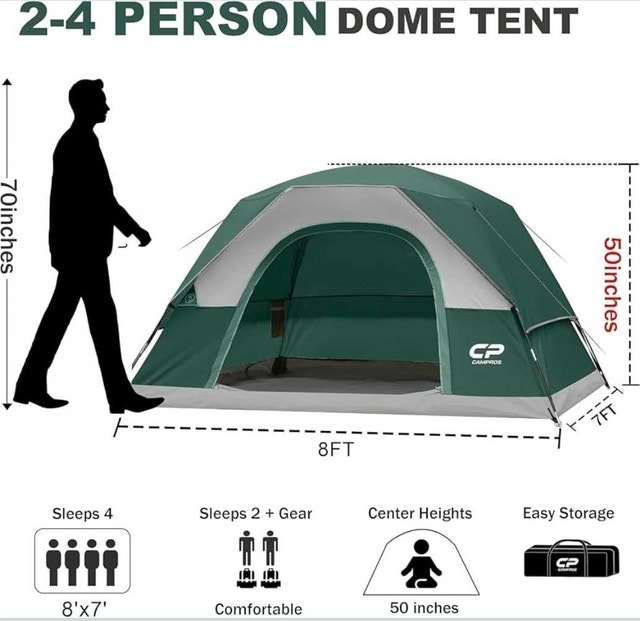 CAMPROS CP 4 Person Dome Tent - photo 2