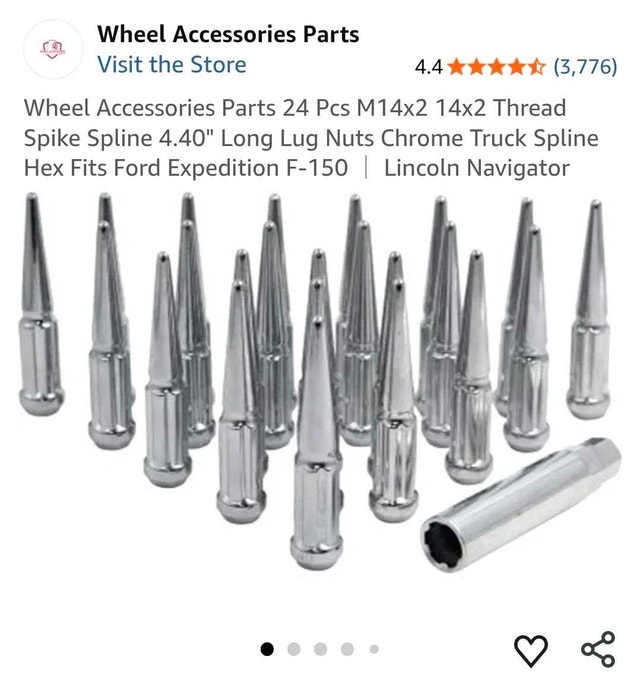 m14×2 spike spline lug nuts