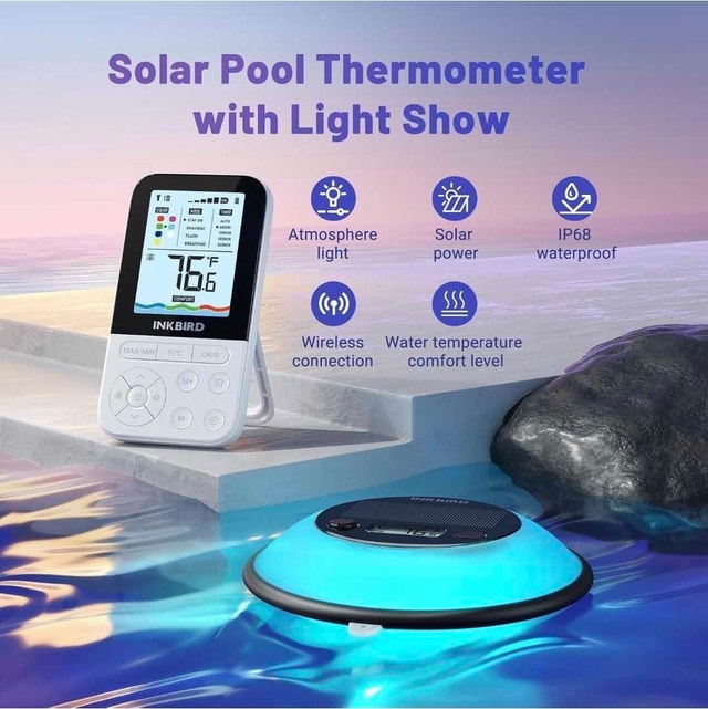 Inkbird Solar Powered Wireless Pool Thermometer - photo 2