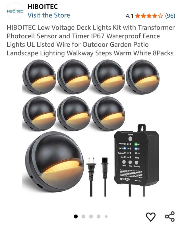 HIBOITEC Low Voltage Deck Lights Kit