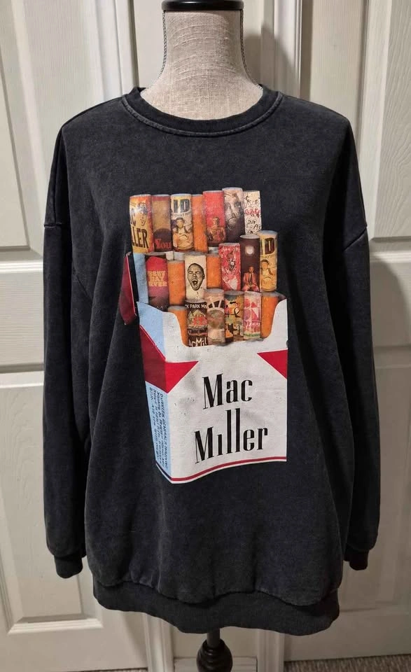 Mac Miller Cigarette Pack Oversized Washed Graphic XXL - photo 4