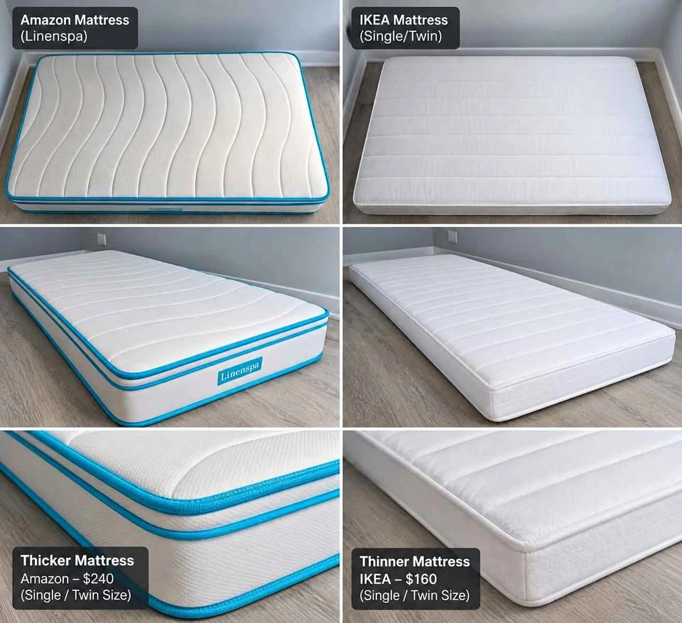Two Single/Twin Mattresses - Linenspa & IKEA - Excellent Conditi