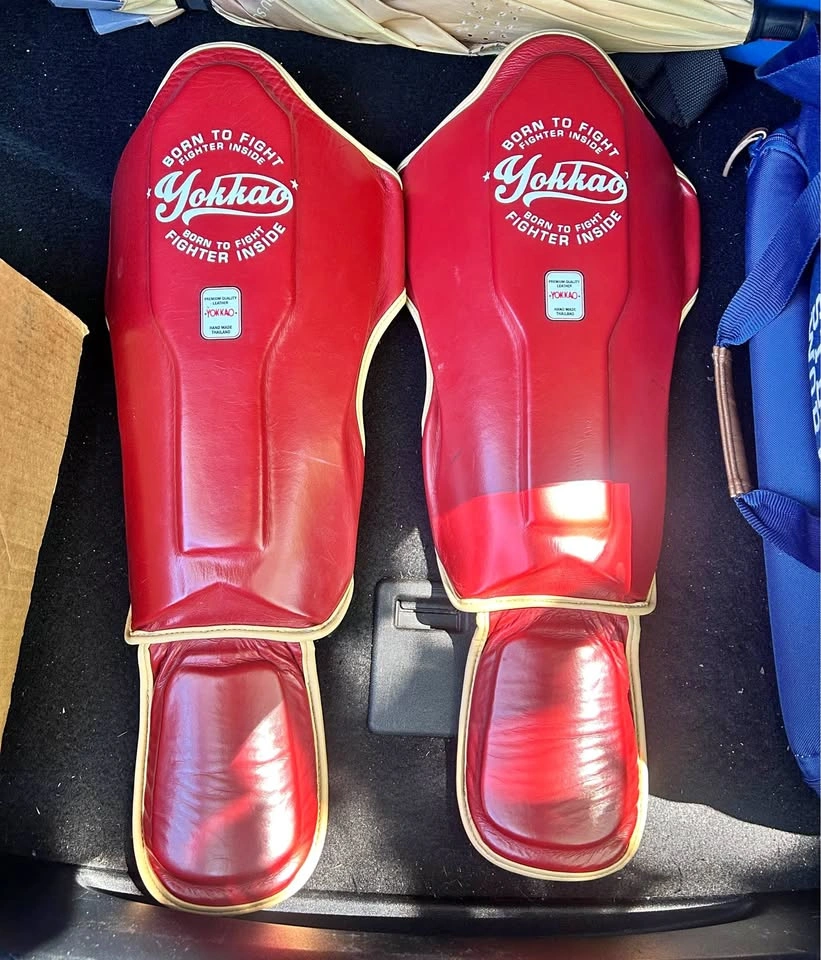 Yokkao leather muaythai shin guard