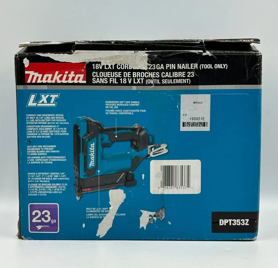 Makita DPT353Z 18V LXT 23 Gauge Pin Nailer - photo 2