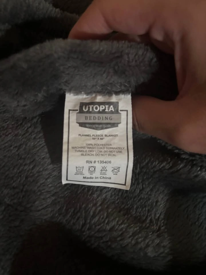 Utopia Bedding Grey Flannel Fleece Blanket 50" x 60" - photo 2