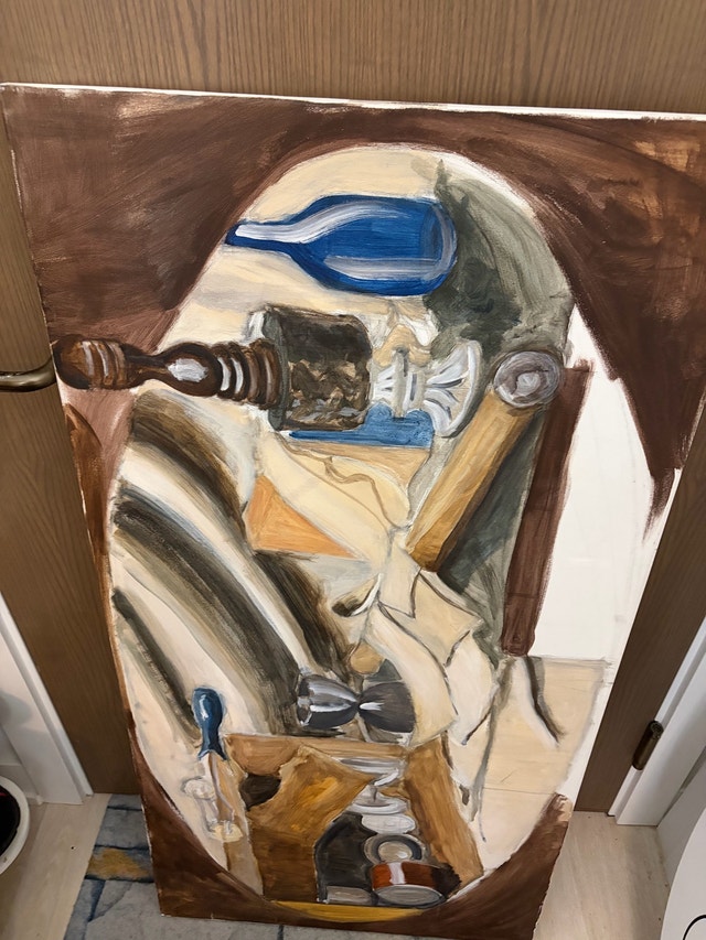 Abstract Still Life Oil Painting
