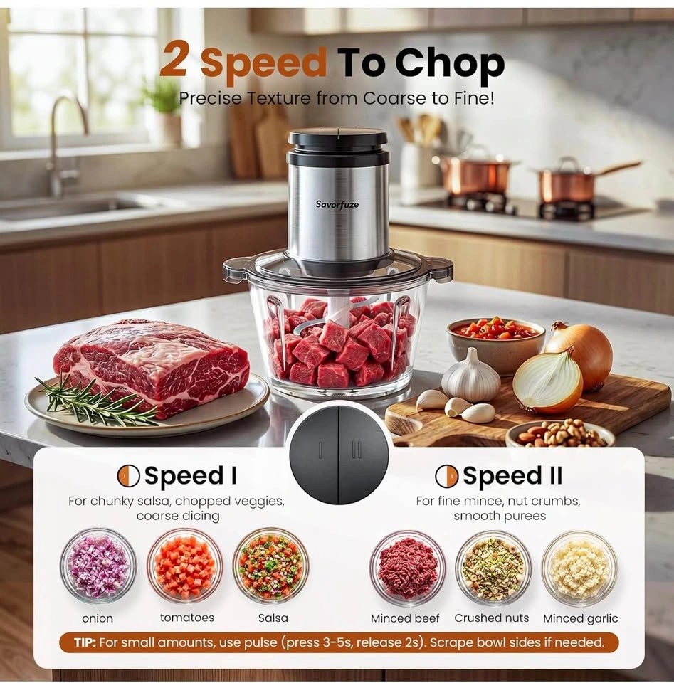 Electric Meat Grinder, Food Processor with 2 Bowls - photo 2