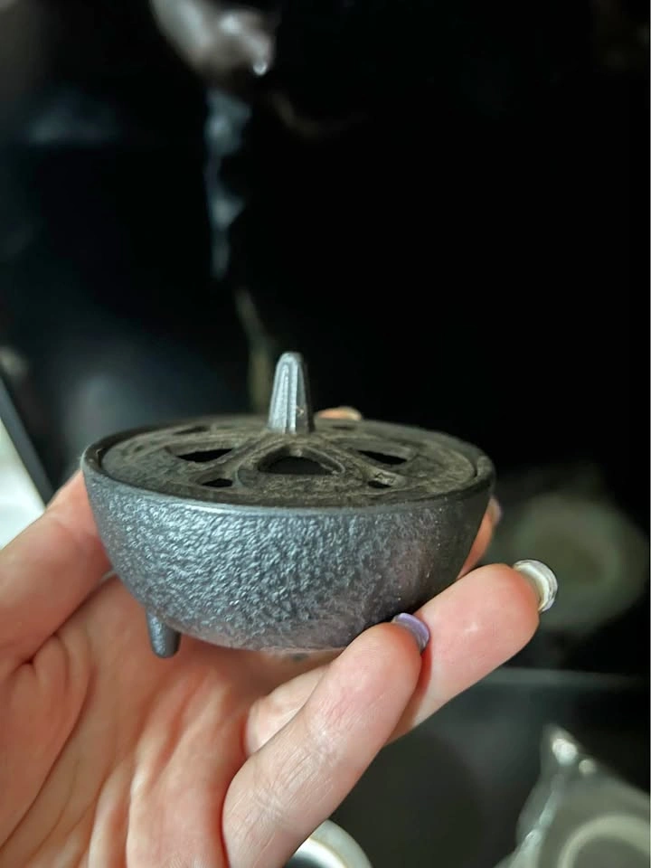 Cast Iron Incense Burner with Lid