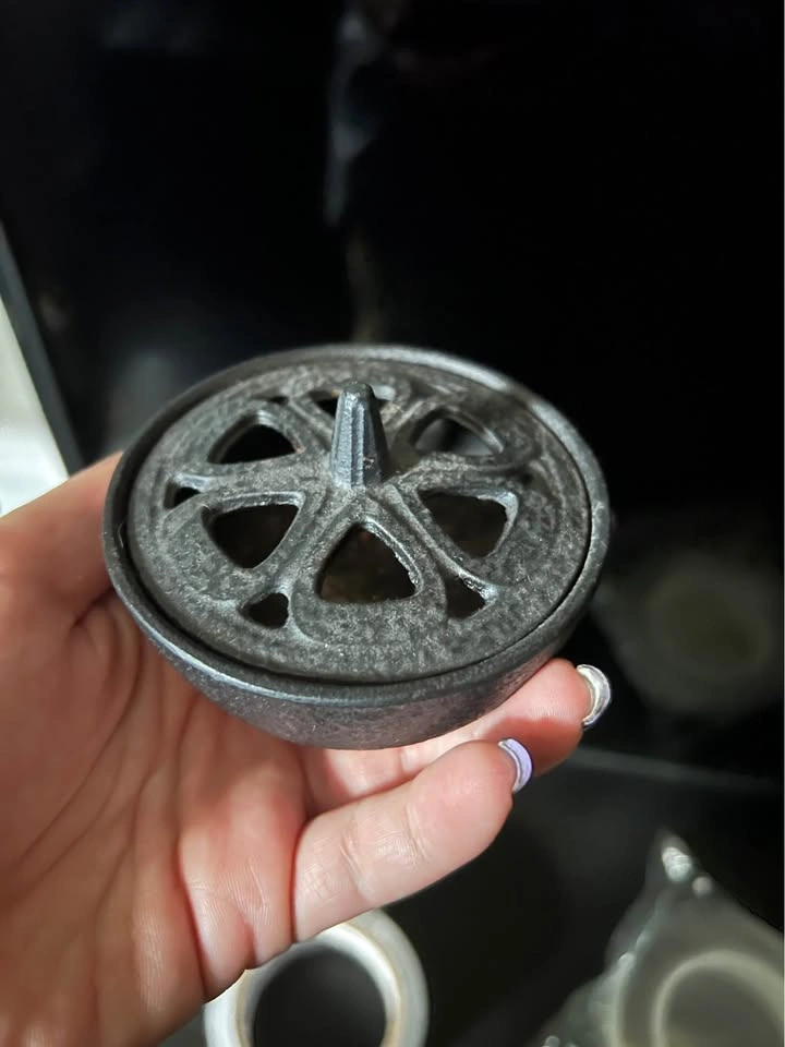 Cast Iron Incense Burner with Lid - photo 2