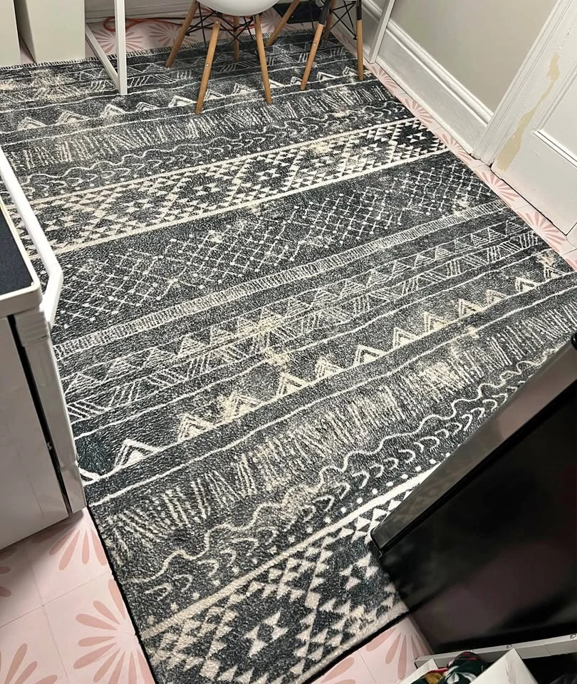 Blue and White Rug - Read description!