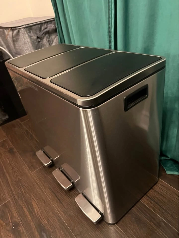 Step N' Sort 3-Compartment Trash and Recycling Bin - photo 3