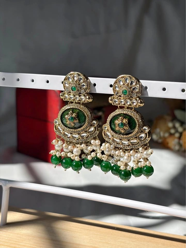 Kundan Chandbali Earrings