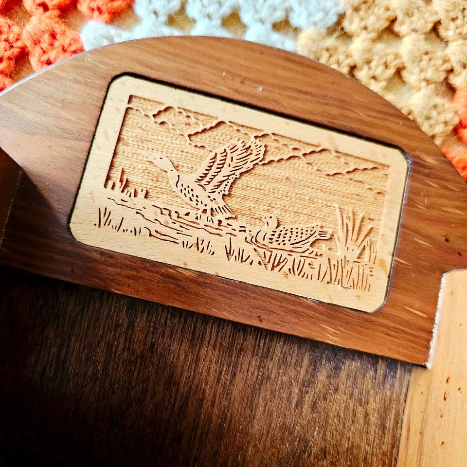 70s Duck Carving Vintage Wooden Mail Organizer & Key Rack - photo 2