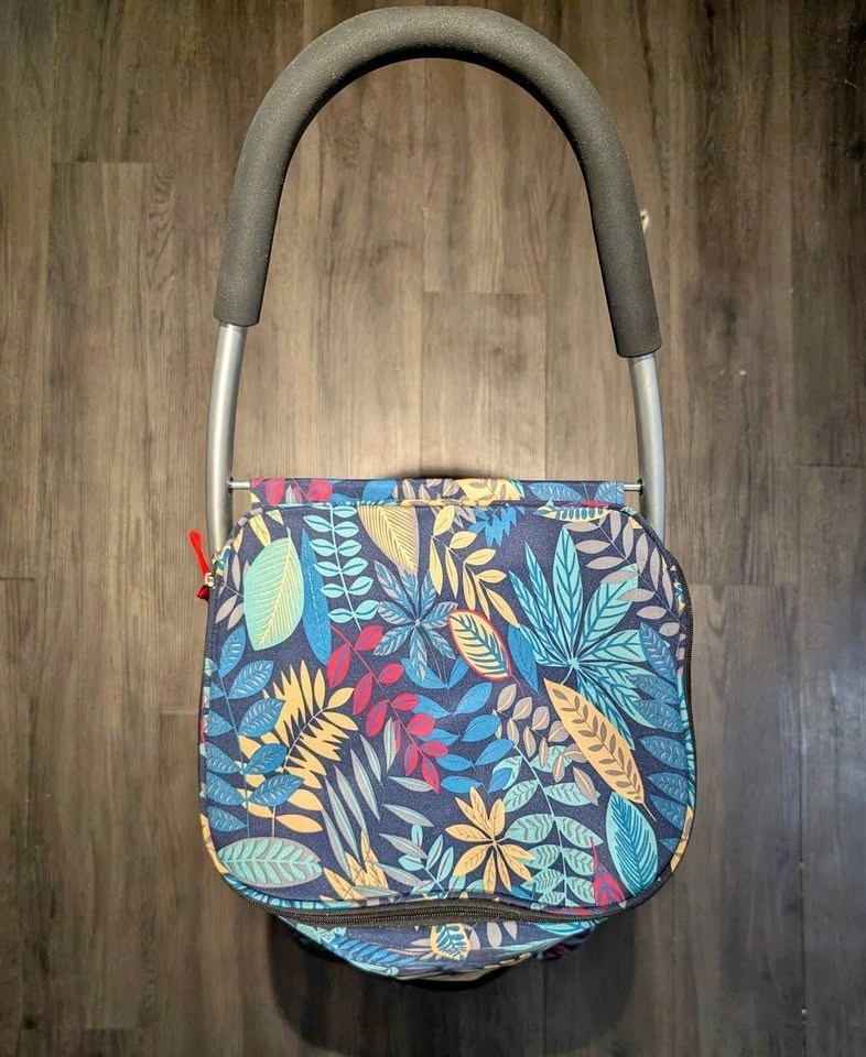 Floral Folding Shopping Trolley