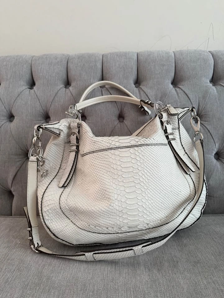 Large Coach Kristin Python Satchel - photo 5