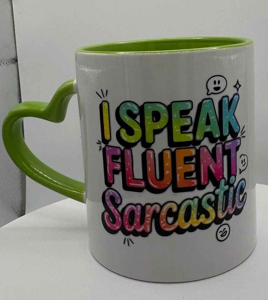 12 oz Coffee mug, heart shaped handle, with custom labels - photo 2