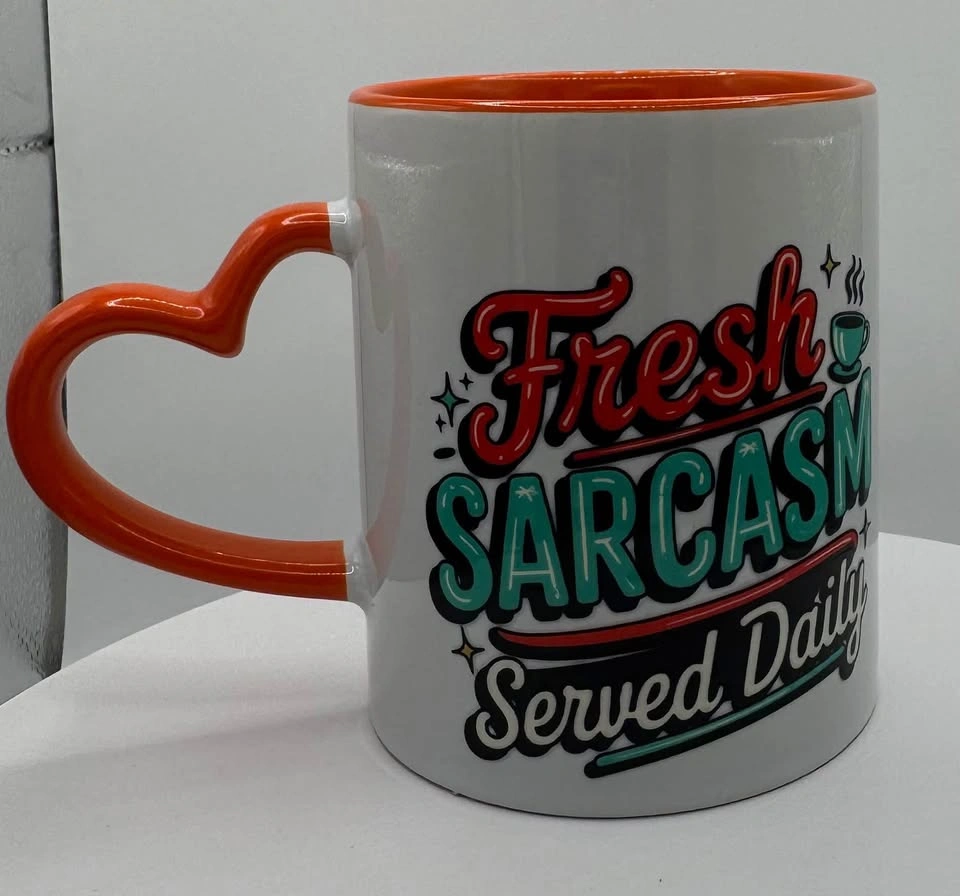 12 oz Coffee mug, heart shaped handle, with custom labels - photo 3