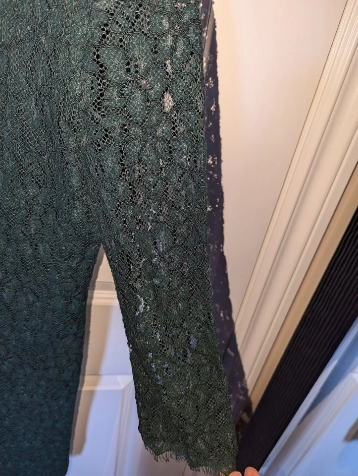 Aritzia/Baton Green Rafael Lace Dress. Sz 6 - photo 3