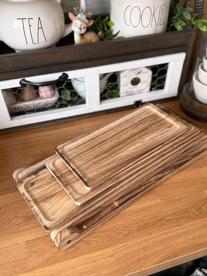 Rustic Wooden Tiered Serving Tray - photo 2