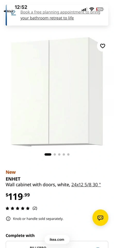 IKEA ENHET Wall cabinet with doors