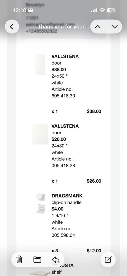 IKEA SEKTION High Cabinet with VALLSTENA Doors - photo 2