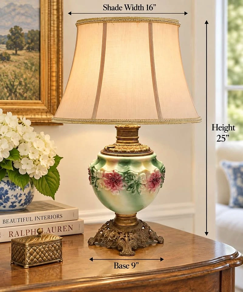 Vintage Hurricane Lamp “ Gone With The Wind “