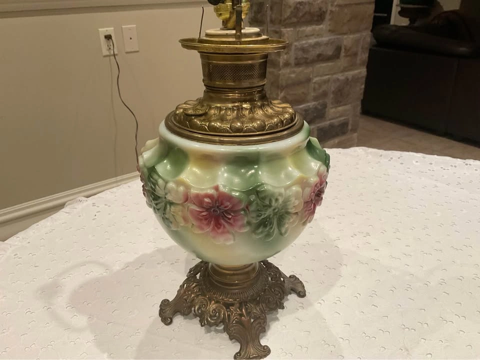 Vintage Hurricane Lamp “ Gone With The Wind “ - photo 4