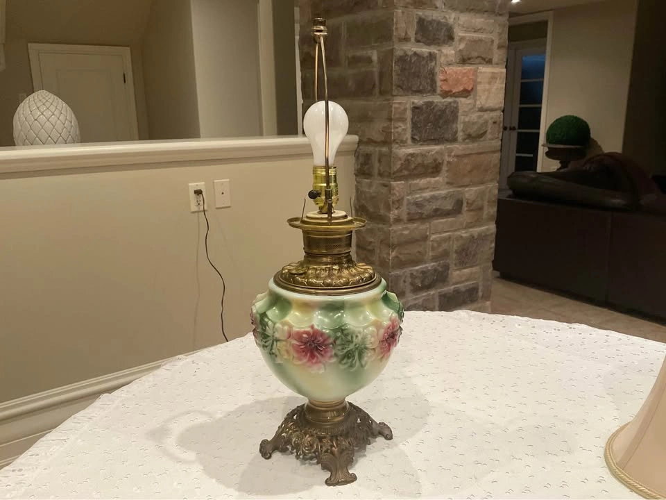 Vintage Hurricane Lamp “ Gone With The Wind “ - photo 5