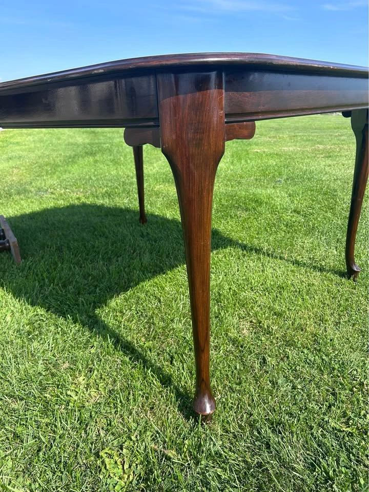 Dark Wood Table with Leaf - photo 2
