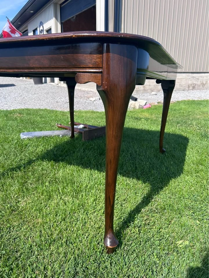 Dark Wood Table with Leaf - photo 3
