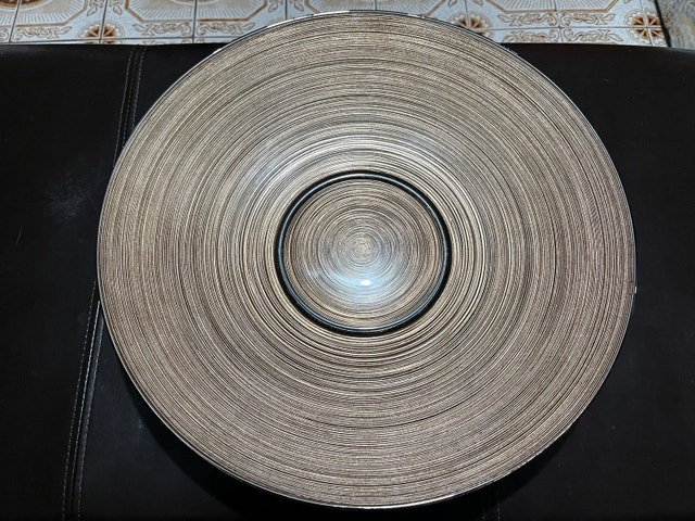 Decorative Brown Metallic Bowl. 18 inches/46 cm