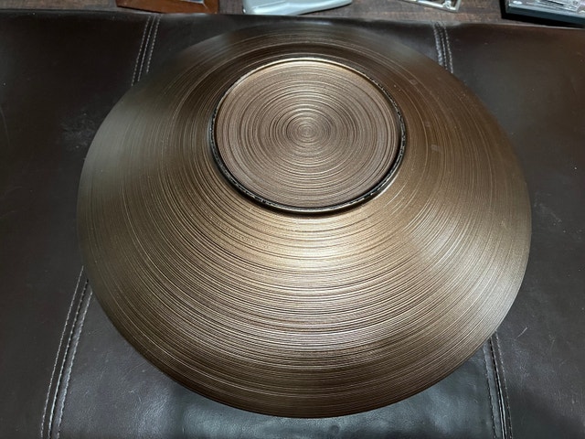 Decorative Brown Metallic Bowl. 18 inches/46 cm - photo 2